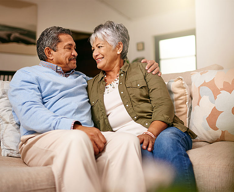 older couple on couch