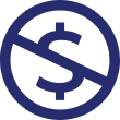 no fee icon