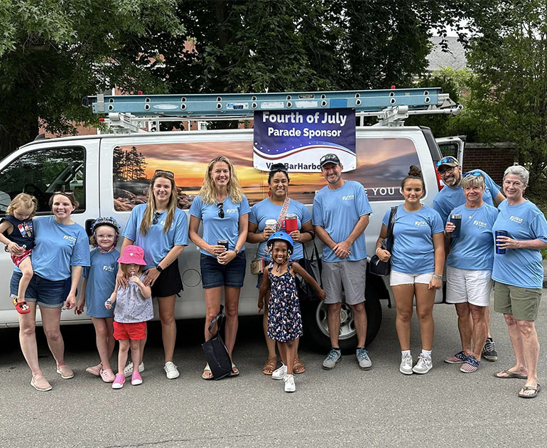 Bar Harbor team ready to walk in the parade