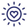 Heart in sun icon