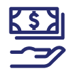 Cash in hand icon